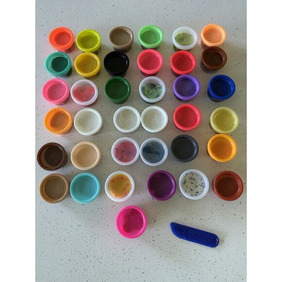 Play-Doh Mini Containers 1 Ounce Lot Of 37 Colorful‎ - Picture 1 of 14